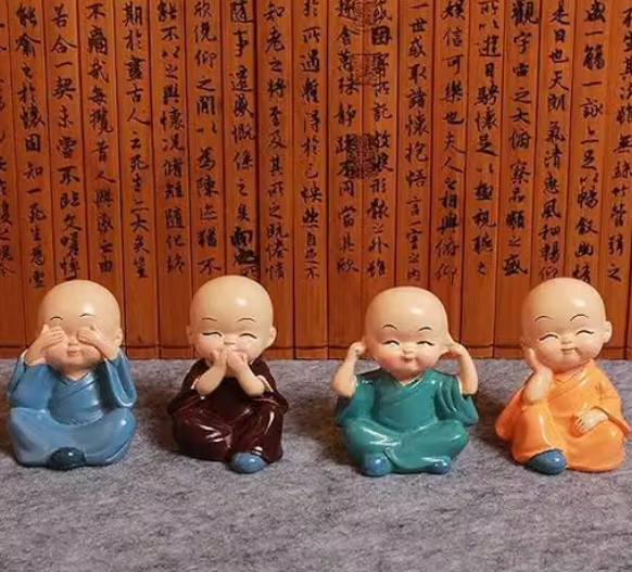 Monk 4 piece set home decoration